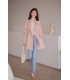 Lace-up lapel windbreaker coat 