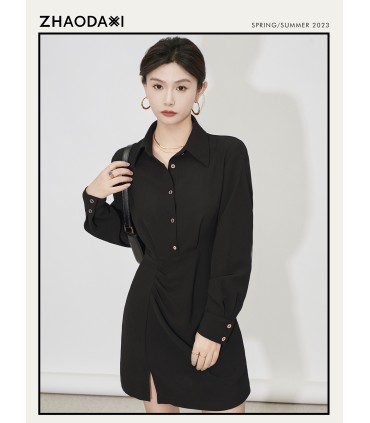 Brownie jupe nouvelle couleur mode robe chemise noire 