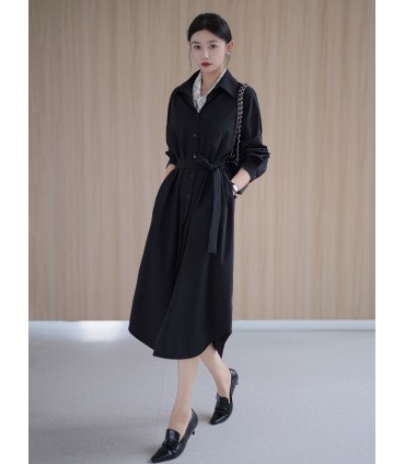 Saia matinal solta moda vestido camisa simples 