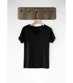 T-shirt en soie T-shirt col rond à manches courtes 