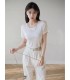 Silk T-shirt Round neck short-sleeved t-shirt