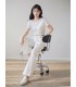 Silk T-shirt Round neck short-sleeved t-shirt