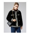 Får shearling kort koreansk stil jacka