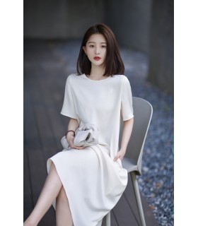 Matte Acetate H Version Slender Casual Dress 