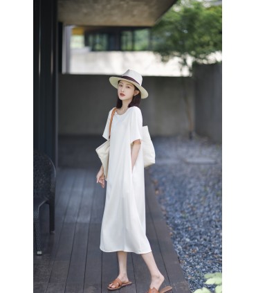 Acétate mat Version H Robe décontractée élancée 