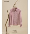 Hollow Shirt Ladies Textured Casual Top 