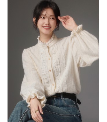 Camisa hueca Top informal texturizado para mujer 