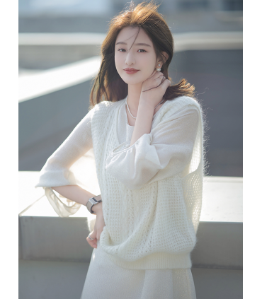 Vest Rajutan Lembut Jaket Seni Malas 