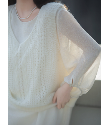 Zacht Gebreid Vest Lazy Art Vest 