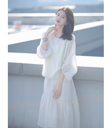 Vest Rajutan Lembut Jaket Seni Malas 