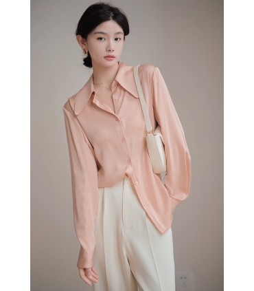 Camicia in tessuto di seta tinto 89%