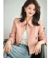 Jaket kulit kasual kulit Racing Goddess