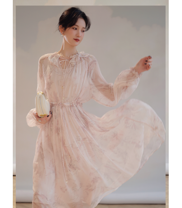 Spring Tribute Fashion Delikatna Herbata Sukienka 