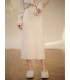 Skirt truffle putih Fesyen skirt lurus minimalis 
