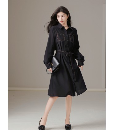 Santorini Silk Skirt Light Cooked Straight Shirt Dress