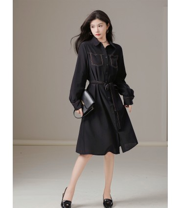 Santorini Silk Skirt Light Cooked Straight Shirt Dress