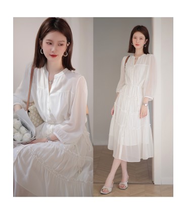 月光情书复古优雅显瘦蛋糕裙