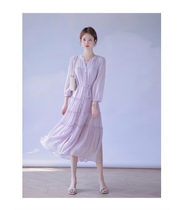 月光情书复古优雅显瘦蛋糕裙