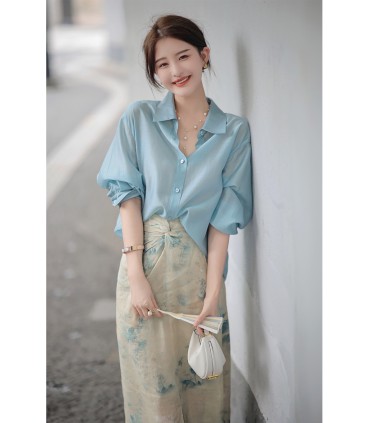 In váy gấp nếp không đều Váy tencel 