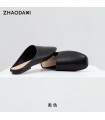 Fashionable Korean low-heeled rubber-soled all-match half-slippers
