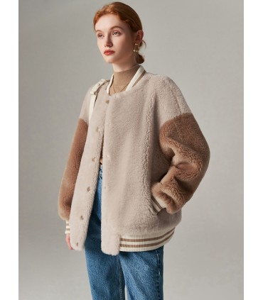 Chaqueta corta de esquila de oveja