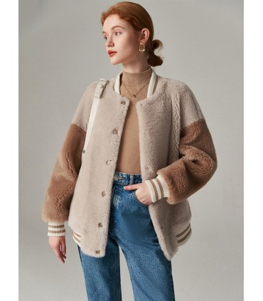 Chaqueta corta de esquila de oveja