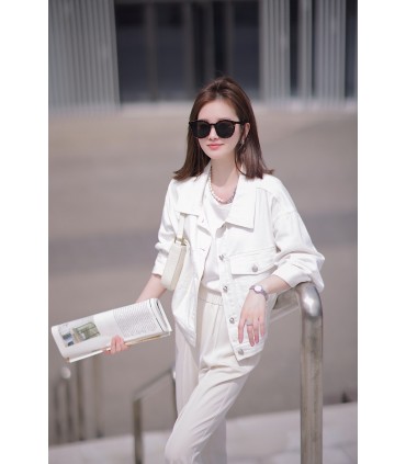 All-match fashionable lapel short top