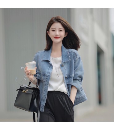 All-match fashionable lapel short top