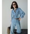 Áo sơ mi denim dáng rộng của tiệc cao bồi 