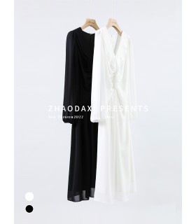 Dress Lengan Panjang Baru dengan Ruffles 