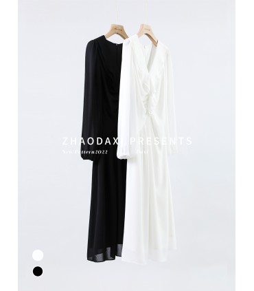 Dress Lengan Panjang Baru dengan Ruffles