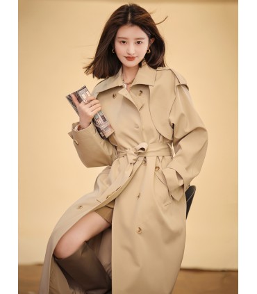 British windbreaker loose lapel windbreaker 