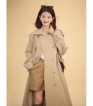 British windbreaker loose lapel windbreaker 