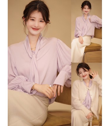 Loose fashion silk shirt