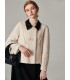 Sheep shearling short stitching jacket