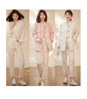 Quần jean lưng cao tối giản 