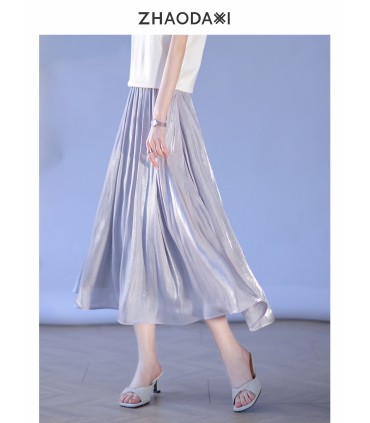 Skirt mengalir kilauan cangkerang mutiara