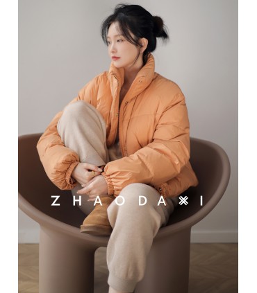 미니멀리스트 스트리트 스타일 쇼트 다운 재킷 