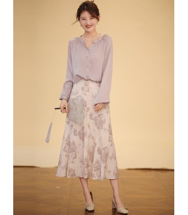 Comfortabele rok met hoge taille 