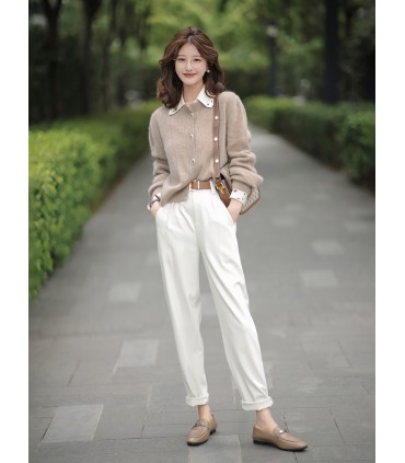 Original Embryo Pantalones blancos pequeños Pantalones de traje de moda sueltos