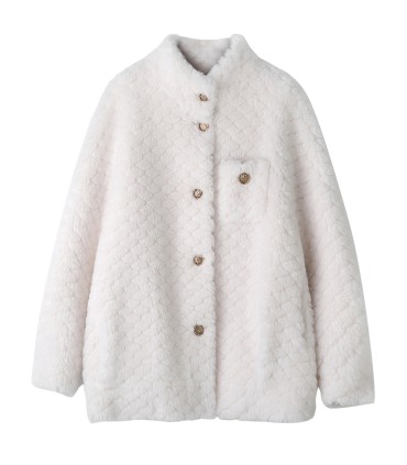 Chaqueta de cuello corto de borrego de oveja