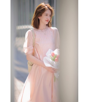 Loceng Angin Ungu Longgar Lace Tencel Fairy Dress