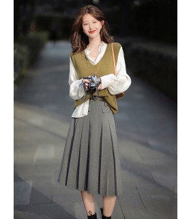 Jupe taille haute rétro pour femme 