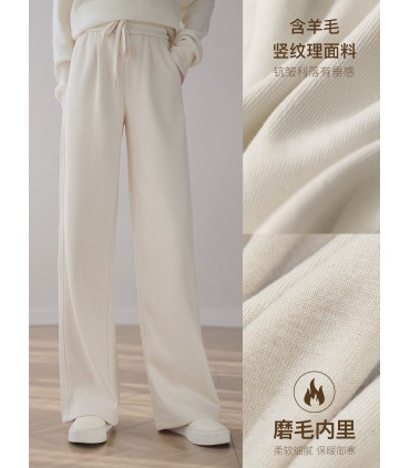 Calça Reta Noodle Cintura Alta Retro Calça Casual