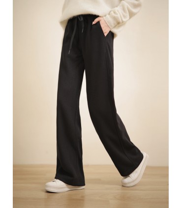 Nudlar raka byxor Retro Casual byxor med hög midja 