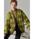 Får shearling kort retro cardigan
