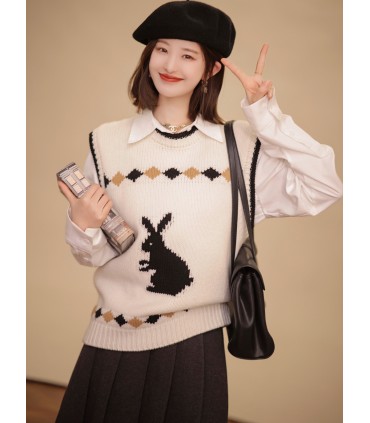 Suéter Lazy Feminino Inverno Novo Sem Manga 