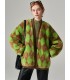 Får shearling kort retro cardigan