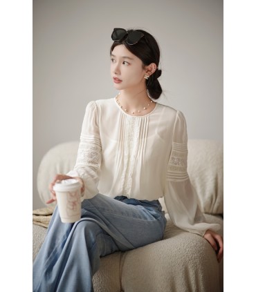 Menghua Dew Falda Vestido camisero de seda de moda 