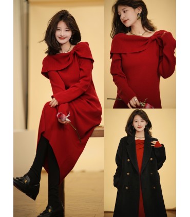 디자인 감각 스트레이트 스커트 여성 새 캐주얼 드레스 